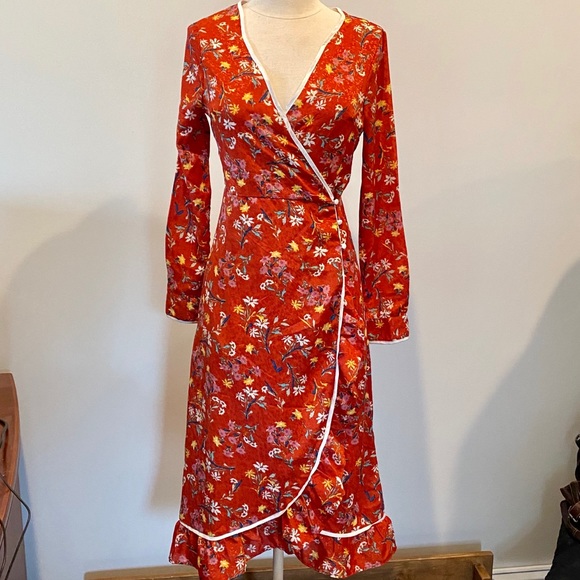 FREE PEOPLE Covent Gardens Midi Wrap Dress - Picture 3 of 8